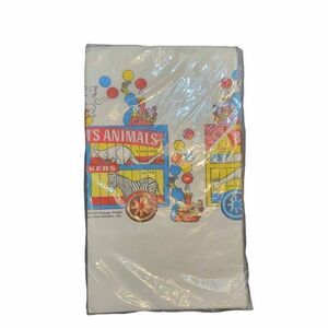 Vintage Nabisco Animal Crackers Plastic Table Cover Turtle Press Zoo